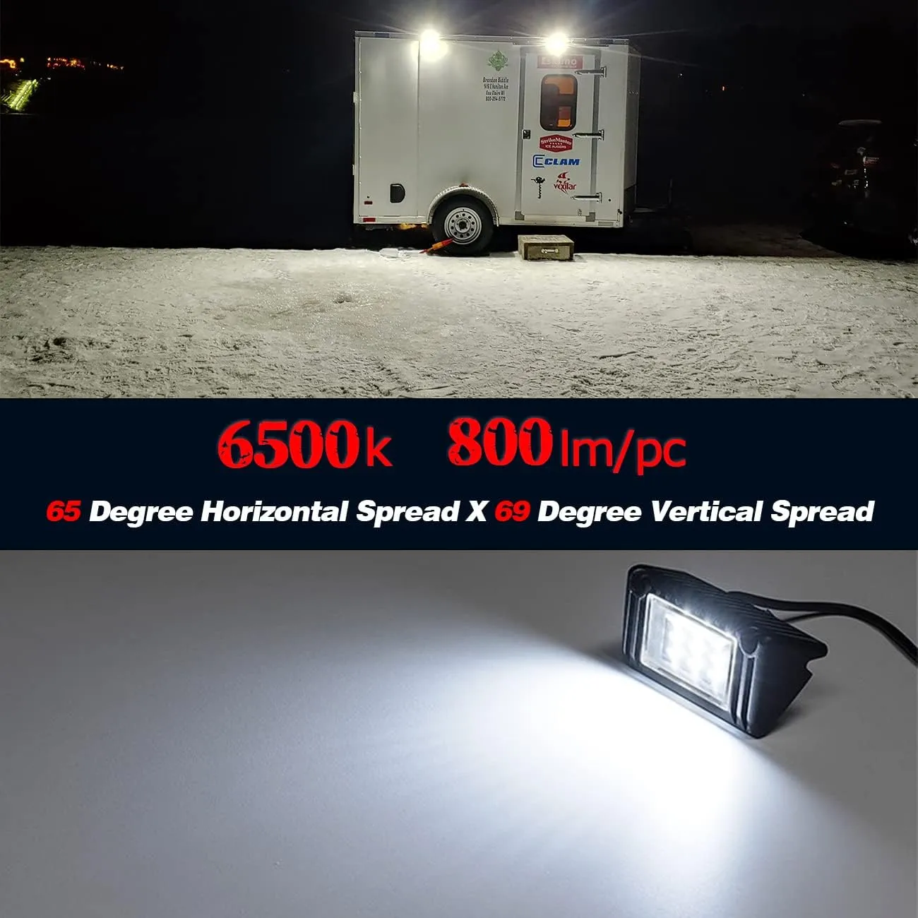 Chelhead RV Lights Exterior, 12V RV Porch Light Aluminum Low Current Led Scene Lighting Compatible with RV Camper Trailers Truck Porches Towing 5th Wheels Utility Vehicles