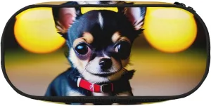 Chihuahua Dog Print Simple rectangle Pen bag Storage case for Office supplies,cosmetics,toiletries