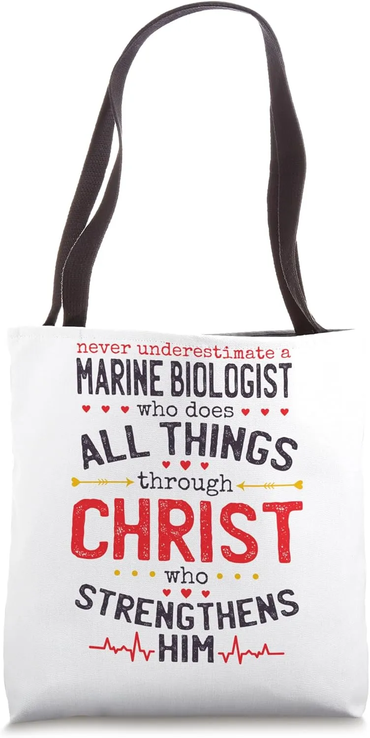 Christian Marine Biologist And Christianity Marine Biology Tote Bag