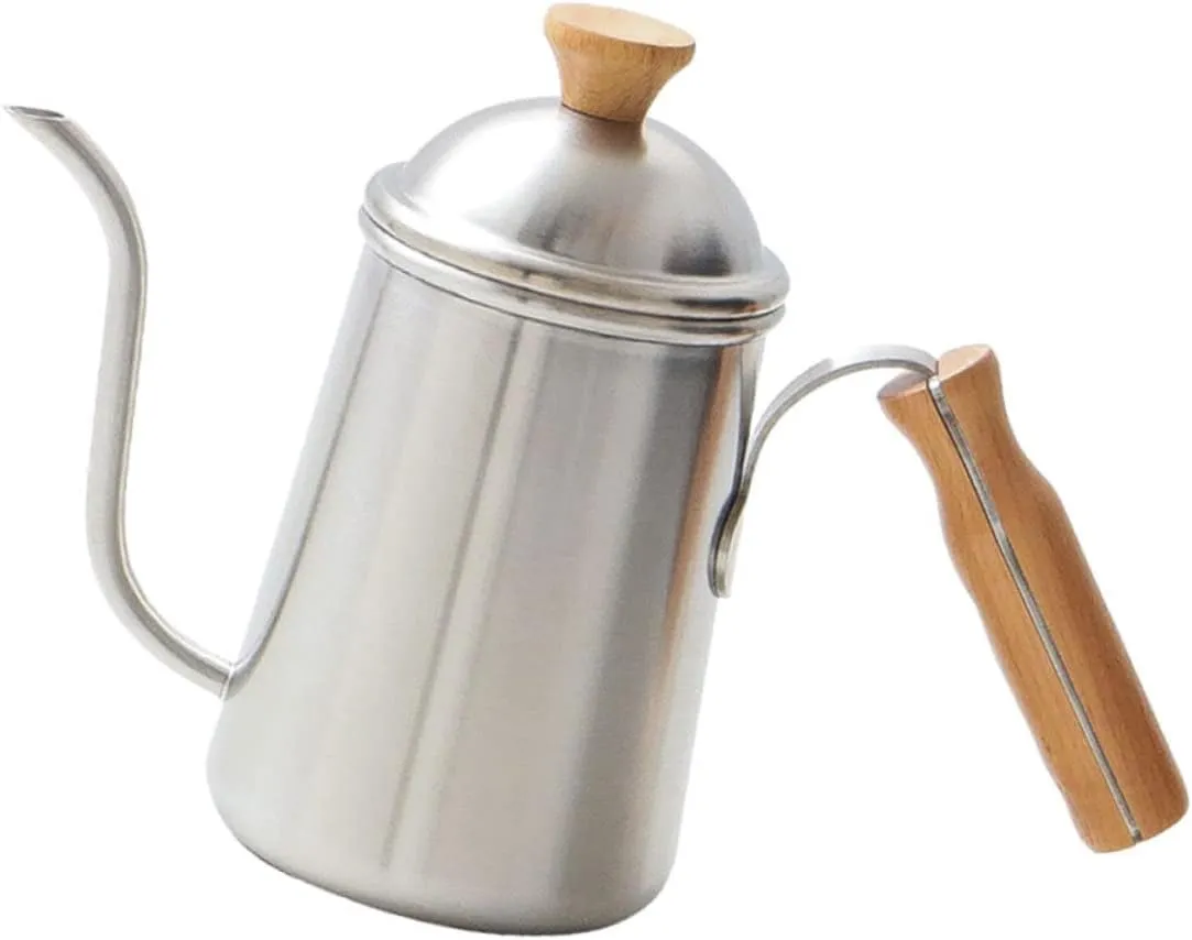Ciieeo Stainless Steel Long Spout Kettle with Comfortable Handle Outdoor Tea Pot for Camping Precise Water Control Material for Brewing Coffee and Tea