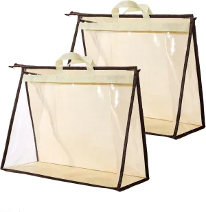 CINPIUK Clear Handbag Storage Bags Purse Organizer for Closet, Zipper Hanging Storage Bag for Handbags, XL, 2PCS