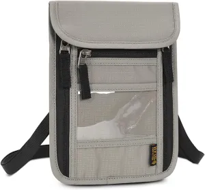 Clakllie Unisex Travel Bag for Outdoor Practical Phone Bag Adjustable Utility Fashion Neck Bag Lightweight Coin Purse Fanny Pack,Grey
