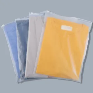 Clothes Packaging Bags for Shipping, 50 Count 10x13 inch Frosted Zipper Plastic Bags for Clothing, Thick Plastic Apparel Bag for Packaging T-Shirt, Shirt, Document, 3 Mil, Storage Bag