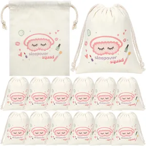 Clysee 12 Pcs Sleepover Party Favor for Women Slumber Gift Bag for Sleepover Spa Squad Party Birthday Gift(Pink)