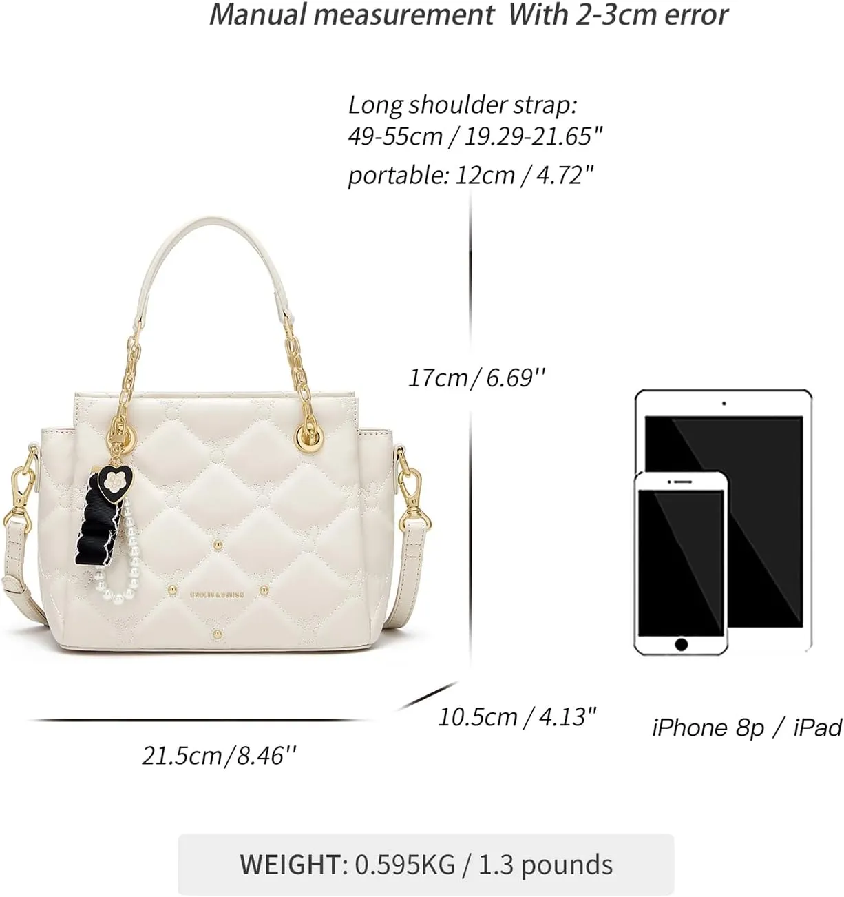 Cnoles Satchel Bag For Women Fashion Leather Handbags and Purses Shoulder Tote Crossbody Top Handle Bags