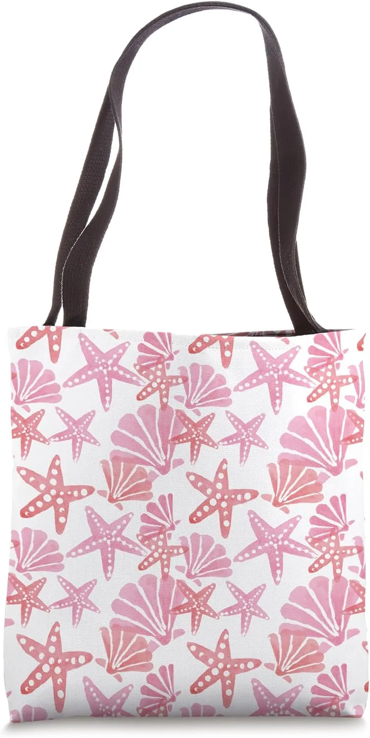 Coastal Granddaughter Sea Shells Muted Preppy Beach Summer Tote Bag