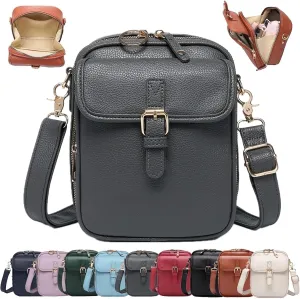 Collaboraten1 Crossbody Leather Bag, Purse Vintage Mini Messenger Bag, Vintage Large Capacity Messenger Bag