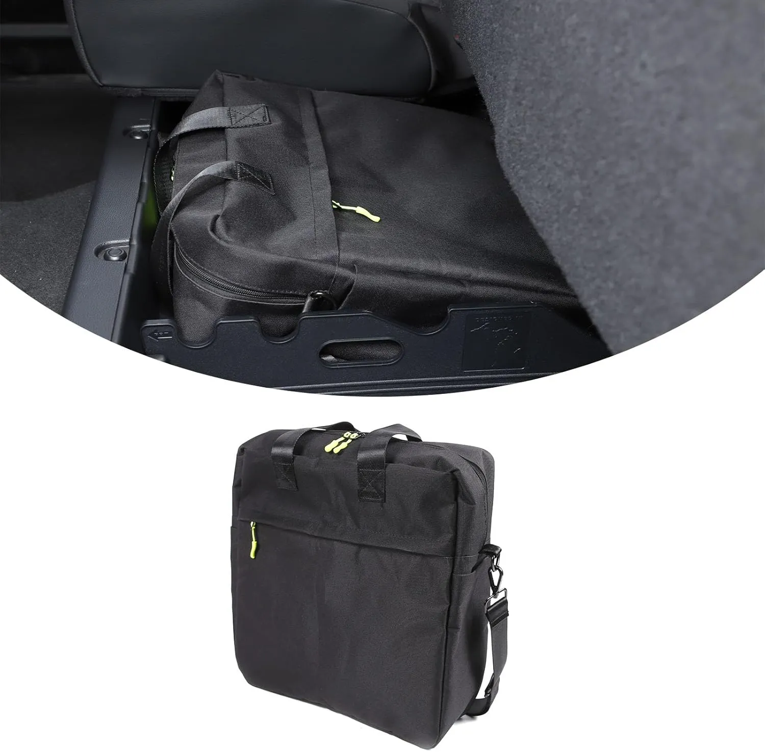 Compatible with Tundra 2022  Car Back Seat Double-Compartment Organizer,Practical Tool Box with Inner Dividers & Multiple Pockets,Sports Gym Bag Duffle Bag,Travel Duffle Bag,Seat Organizer Handbag