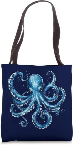 Cool Blue Octopus Sea Ocean Lover,Tentacles Octopus Lover Tote Bag