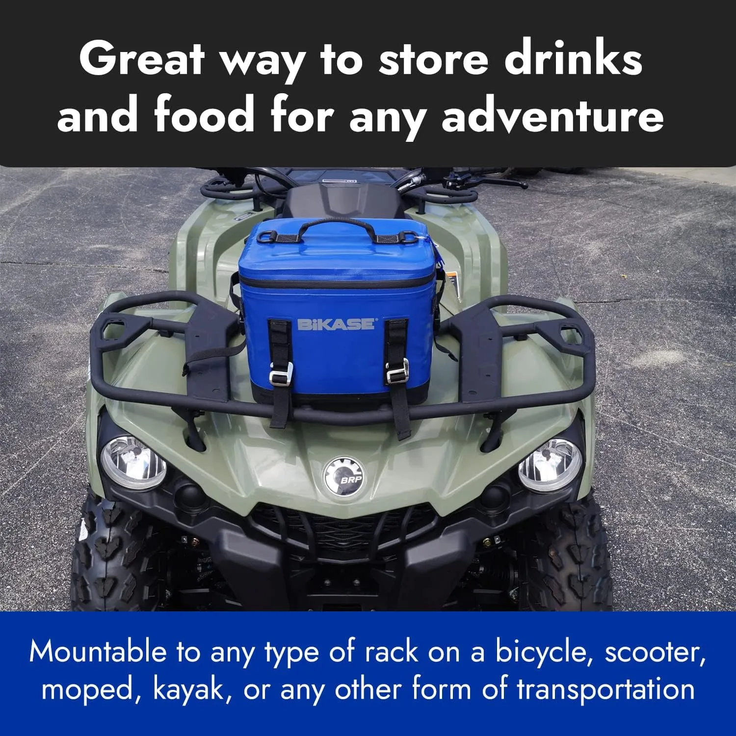 CoolKASE by BiKASE - Mountable Cooler for Your Bicycle Rear Rack, Motorcycle, ATV, or Kayak, Waterproof Travel Bag for Men and Women