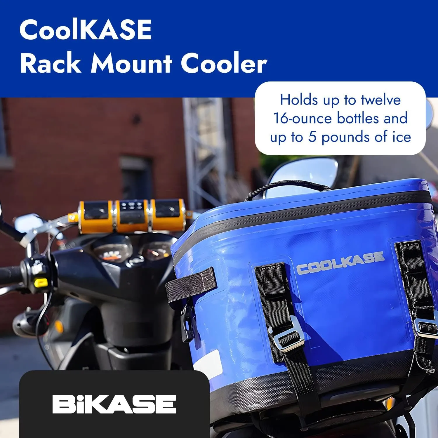 CoolKASE by BiKASE - Mountable Cooler for Your Bicycle Rear Rack, Motorcycle, ATV, or Kayak, Waterproof Travel Bag for Men and Women