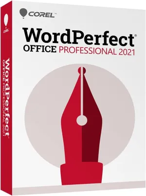 Corel WordPerfect Office Professional 2021 | Office Suite of Word Processor, Spreadsheets, Presentation & Database Management Software [PC Disc]