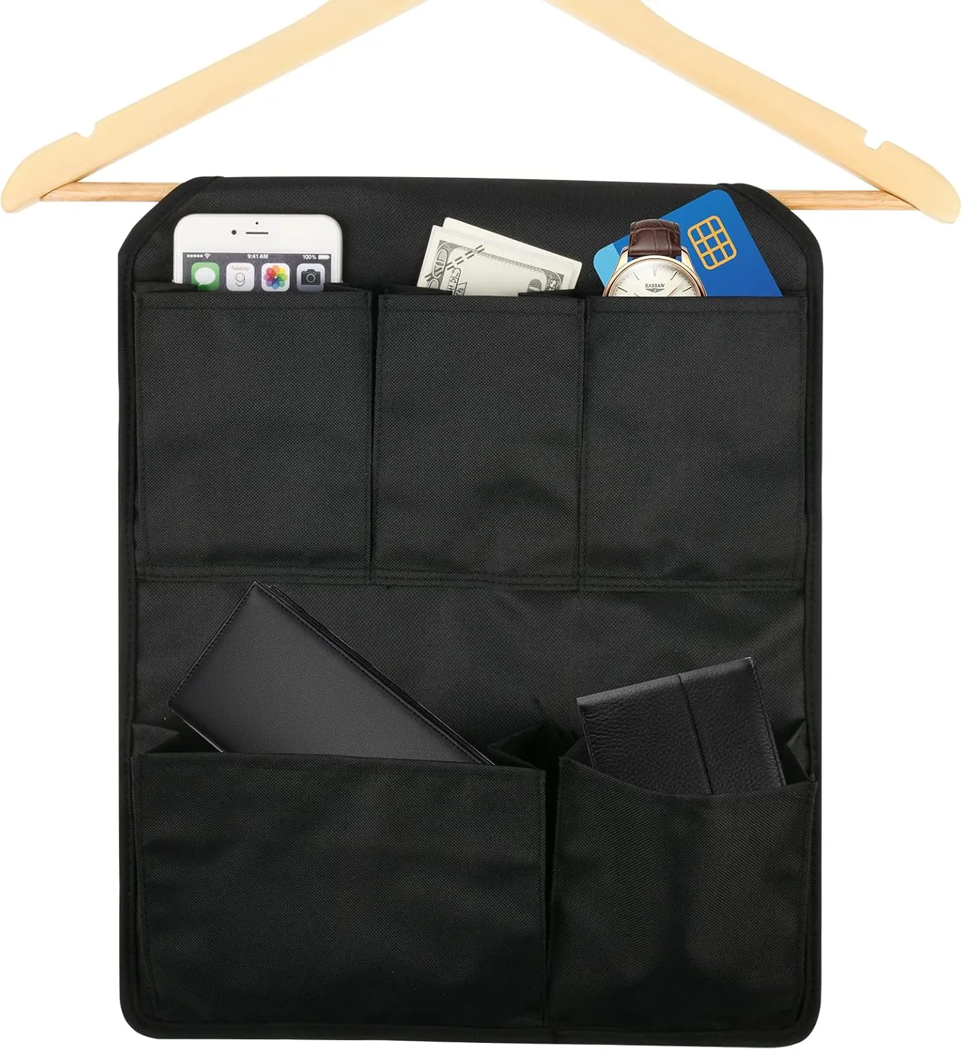 Cosmos Hanger Diversion Safe Bag - Under Clothes Hanging Hidden Pocket Safe - Hanger Secret Safe Pocket Compartment Storage Organizer for Keeping Money Cash Passport Document in Home Travel Hotel Dorm