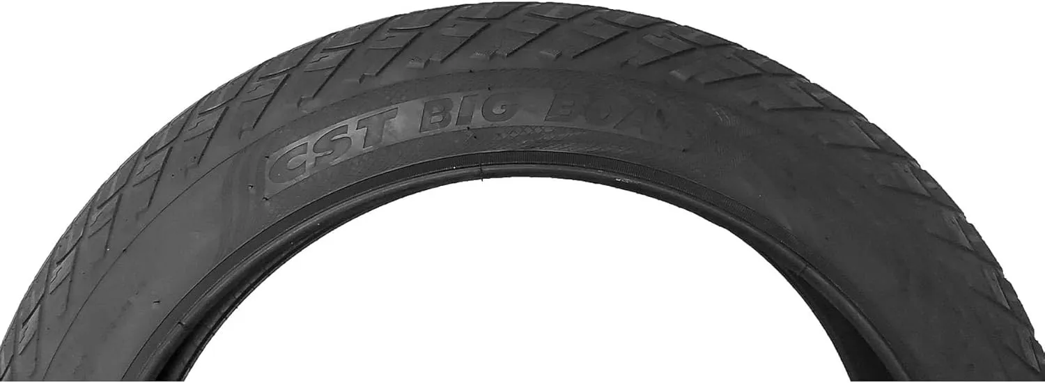 CST Premium Big Boat Bicycle Tire 26x4.0 - High-Volume Durable All-Terrain Tire with Micro-Knurled Tread & Low Rolling Resistance, Wire Bead, Black