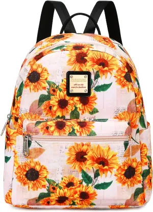 Cusangel Small Backpack For Women Flowers, Floral Small Backpack Girls,Water-resistant 10L Fashion lightweight cute Small Backpack Daypack mini Shoulder Bag Woman Kids School work