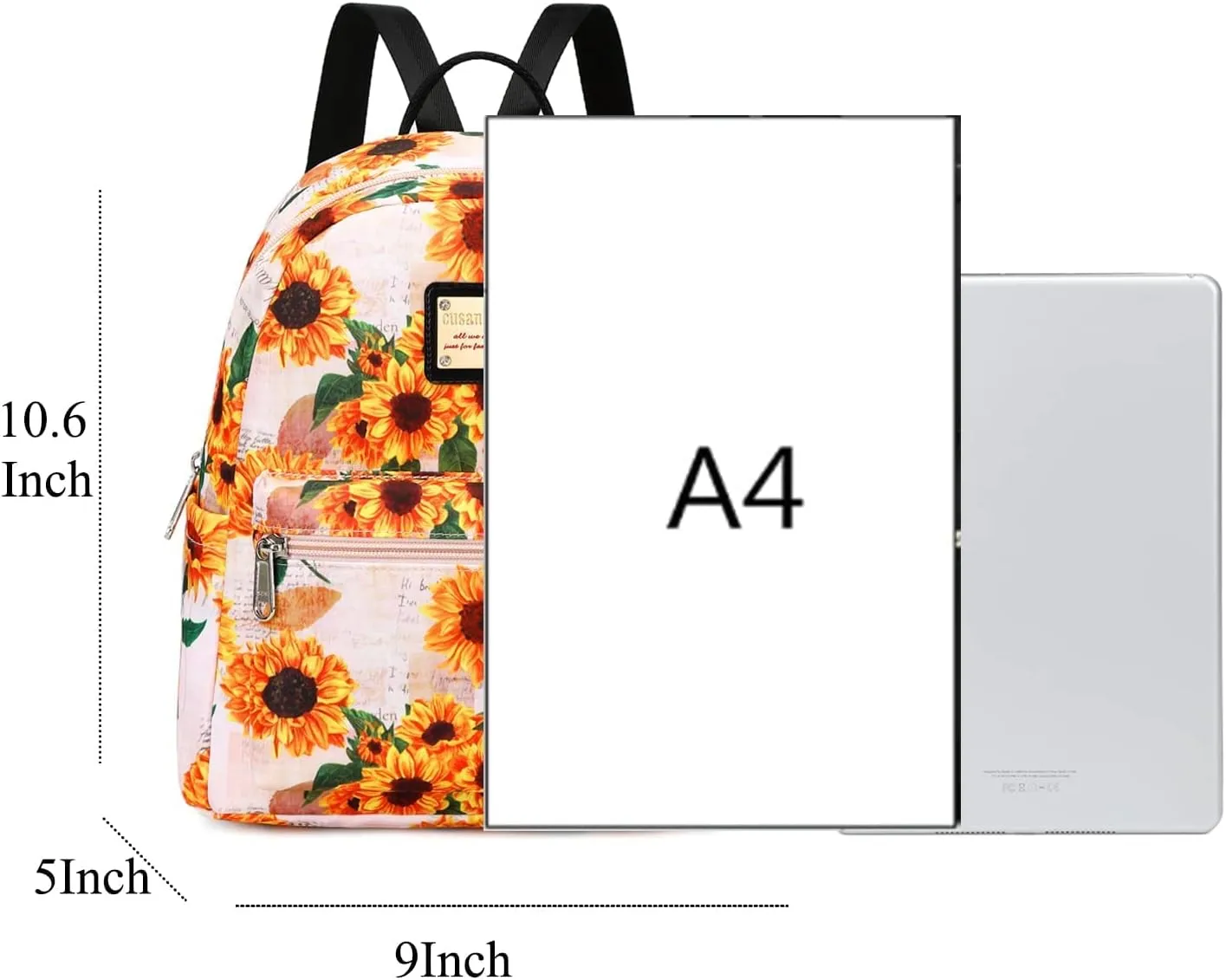 Cusangel Small Backpack For Women Flowers, Floral Small Backpack Girls,Water-resistant 10L Fashion lightweight cute Small Backpack Daypack mini Shoulder Bag Woman Kids School work