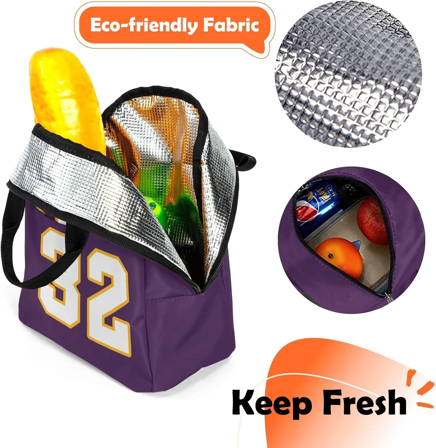 Custom Backpack for Boys, Lightweight Backpack Set with Lunch Bag and Pencil Case 3 pcs, Schoolbag for Elementary Junior High Students 6-8 10-12 14-16, Team Numbers