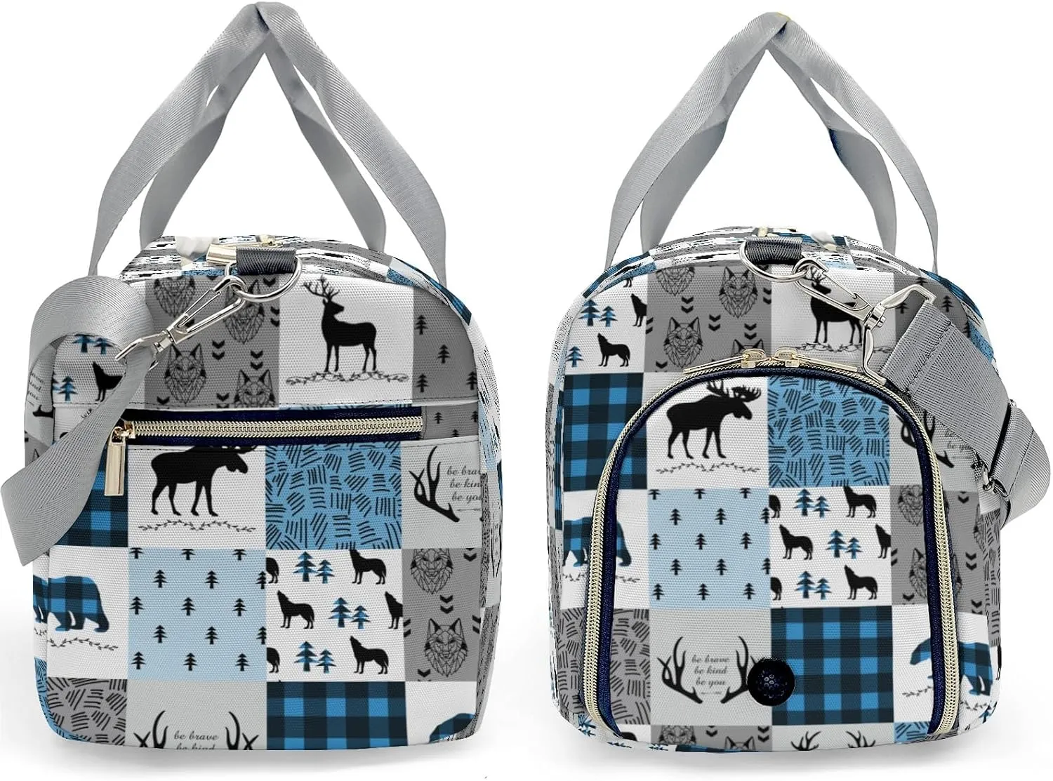 Custom Duffel Bag Woodland Deer Bear Wolf Forest Adventure Awaits: Best Travel Bags for Hiking and Sports