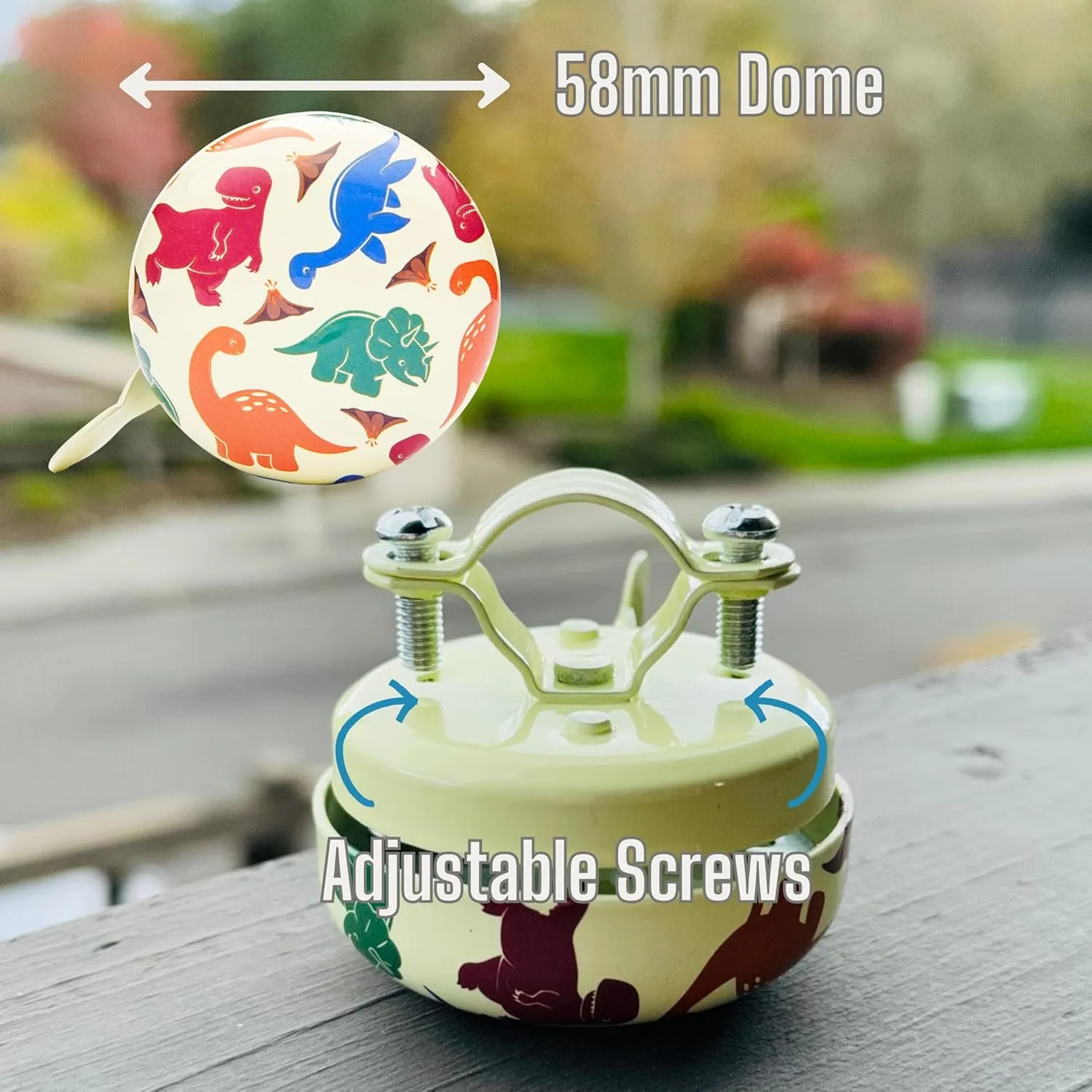 Cute Bicycle Bell with Loud Clear Sound, Bike Bells for Adults & Kids, Durable Bike Bell for Scooters, Toddler Bikes, and Cycling Accessories by Cute Things Seattle