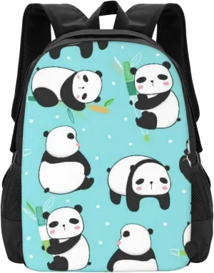 Cute Panda Lightweight Packable Backpack Travel Casual Large Capacity Daypack Foldable Backpack For Men Women
