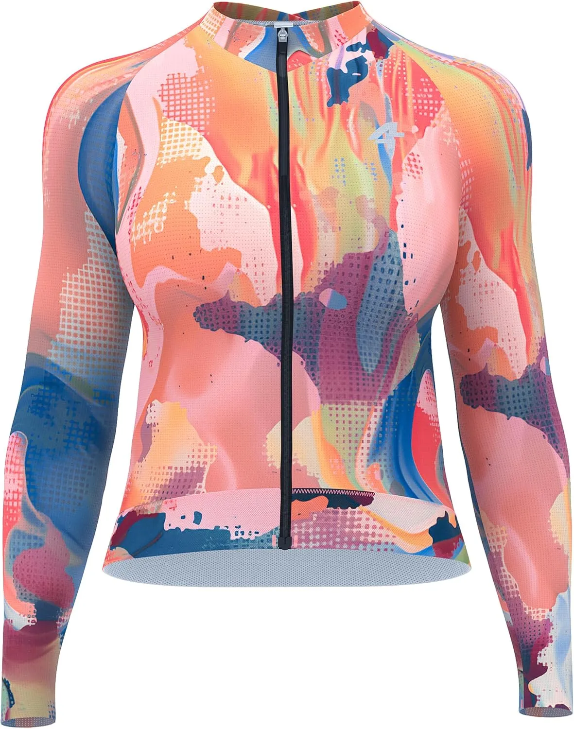 Cycling Jersey Women Long Sleeve, Breathable Bike Jersey with Pockets, Bike Shirts for Bicycle Road Biking Riding