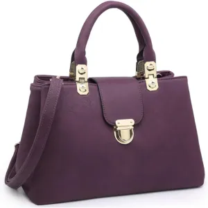 Dasein Women Satchel Handbags Top Handle Purse Medium Tote Bag Vegan Leather Shoulder Bag