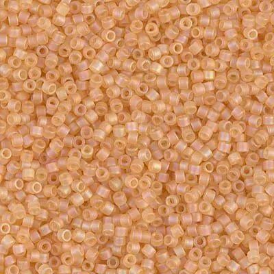 DB 852, Matte Cantaloupe AB - Miyuki Delica Beads - Size 11 - 5 grams - Japanese Cylinder Seed Beads - Retail & Wholesale