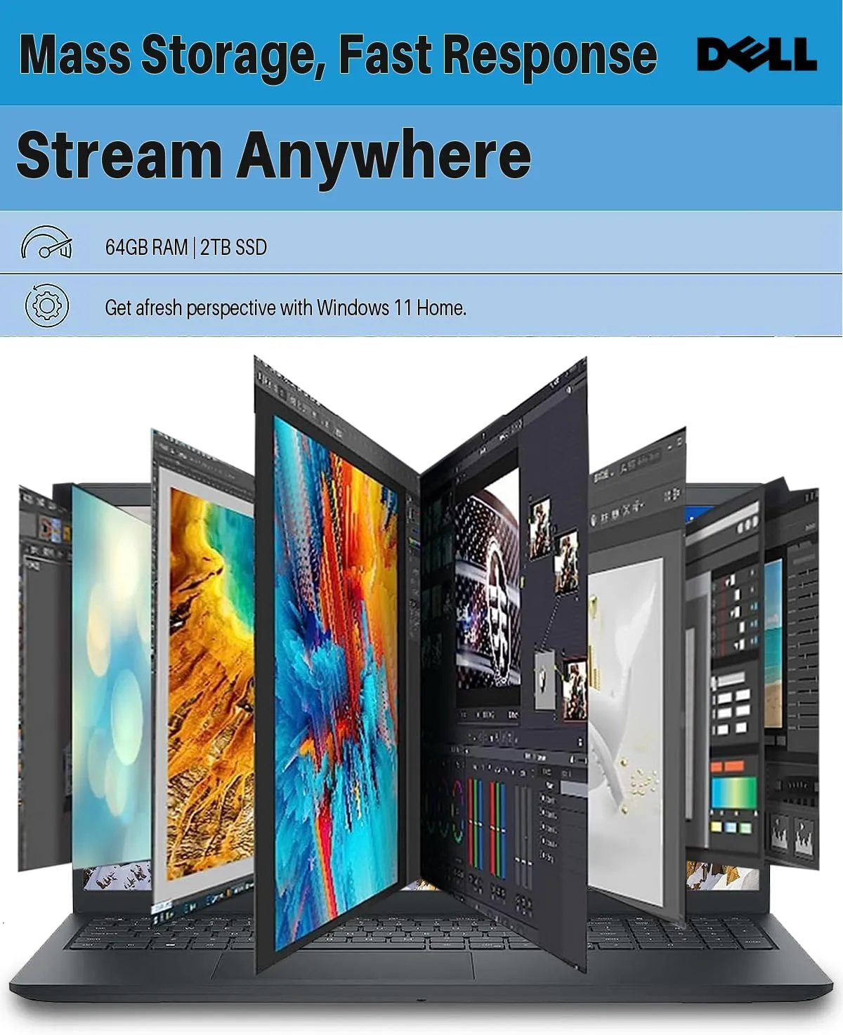 Dell Inspiron 15 3530 Touchscreen Laptop Computer, 15.6 Inch FHD Anti Glare Screen, Intel 10 Cores i7-1355U, 64 GB RAM, 2 TB SSD, Wi-Fi 6, Win11 Pro & MS Office Pro Lifetime License, Accessories