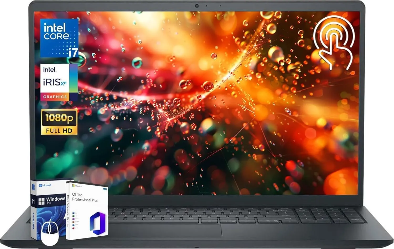 Dell Inspiron 15 3530 Touchscreen Laptop Computer, 15.6 Inch FHD Anti Glare Screen, Intel 10 Cores i7-1355U, 64 GB RAM, 2 TB SSD, Wi-Fi 6, Win11 Pro & MS Office Pro Lifetime License, Accessories