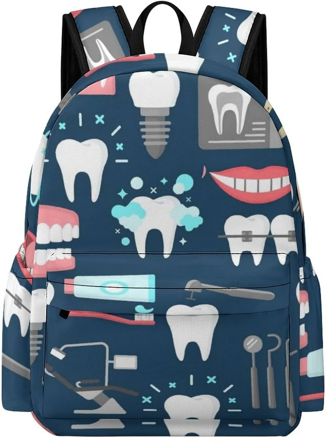 Dental Pattern Large Capacity Backpack, Simple And Practical, Exquisite And Minimalist Design