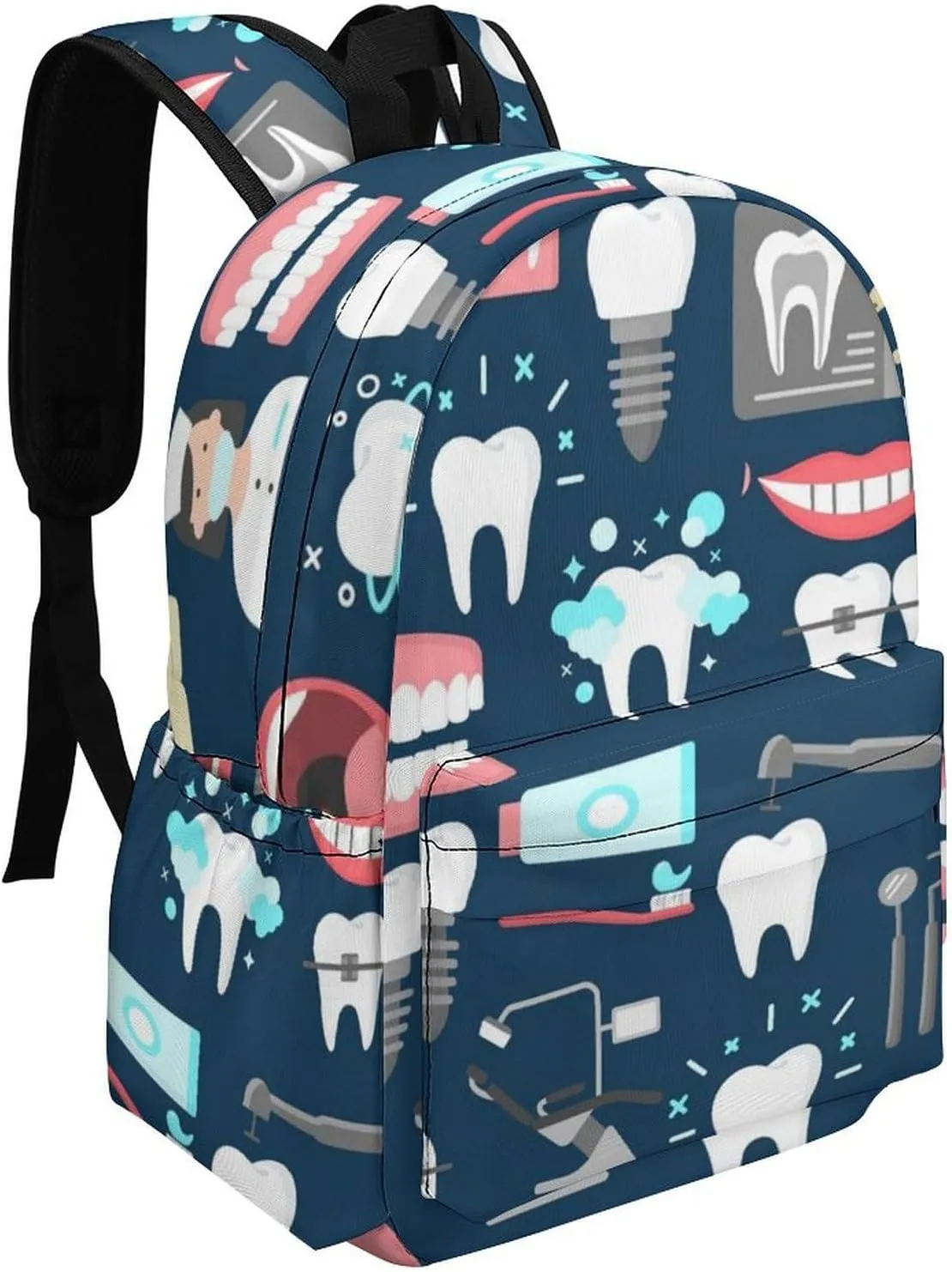 Dental Pattern Large Capacity Backpack, Simple And Practical, Exquisite And Minimalist Design