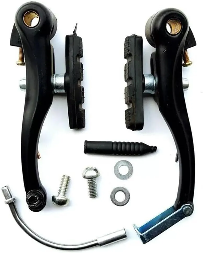 DISIWENE Complete V-Type Bike Brake Set, Front and Rear Bike MTB Brake Inner and Outer Cables and Lever Kit Includes Calipers Levers Cables