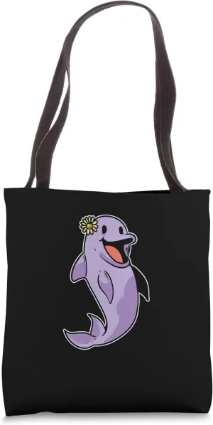 Dolphin Daisy Flower Oceanography Tote Bag
