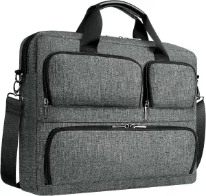 DOMISO 17-17.3 Inch Laptop Bag Business Briefcase with Shoulder Strap Messenger Bag Compatible with 17" Laptops/17.3" HP Pavilion/MSI GS73VR Stealth Pro/Dell XPS/Acer/ASUS,Dark Grey