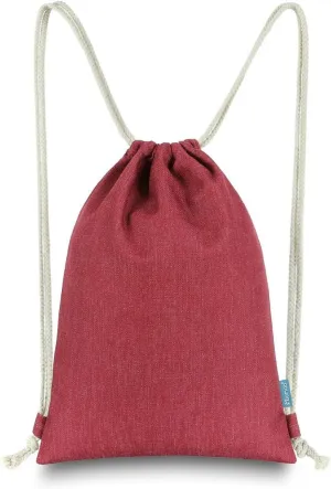 Drawstring Backpack Simple Style String Bag Canvas Beach Sport Daypack