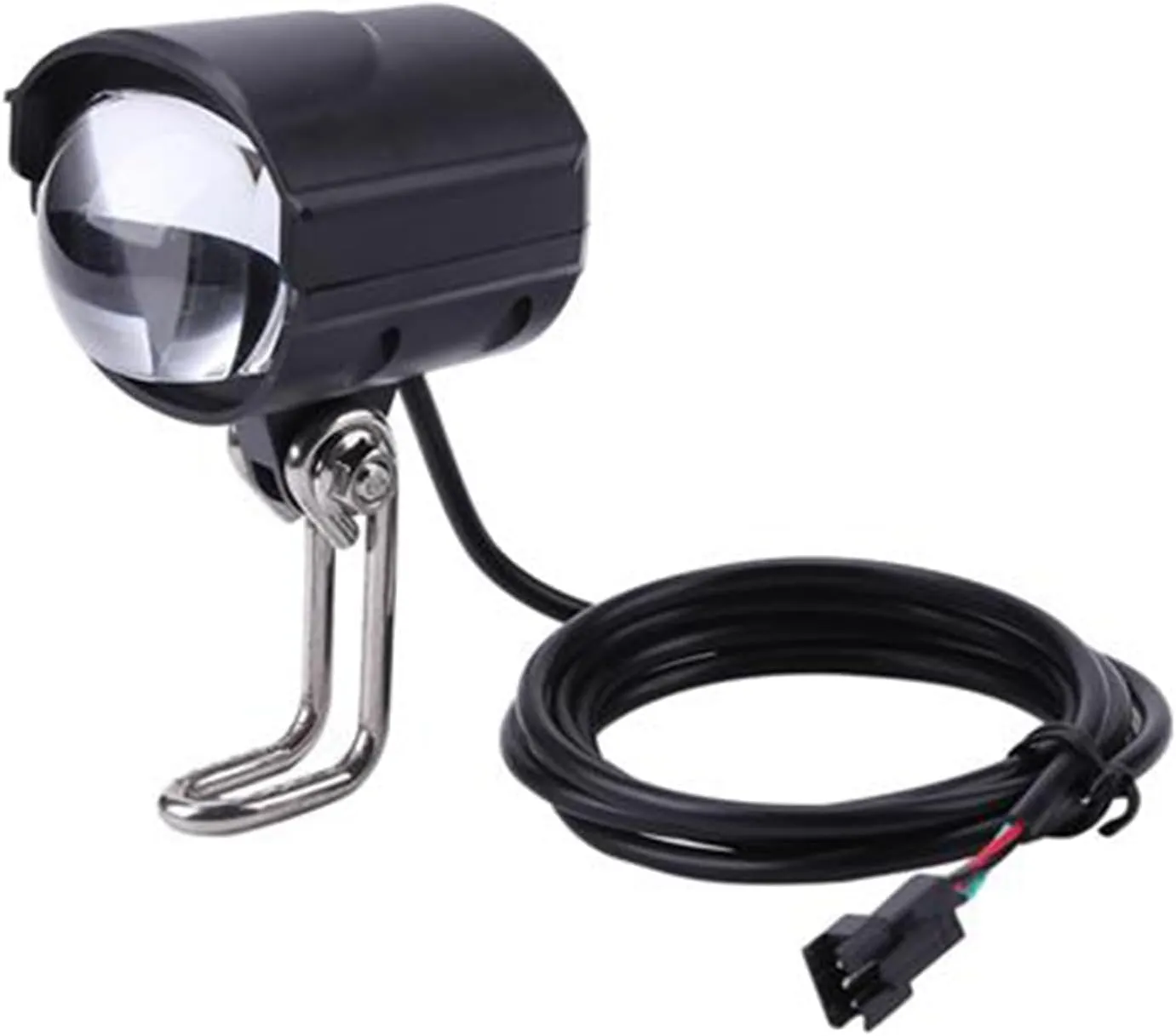 E-Bike Led Headlight 2W 36V‑48V Bicycle Light with 75‑100db Loud Horn Waterproof Front Bike Headlights for Night Riding Ebike Light Cycling LED Light