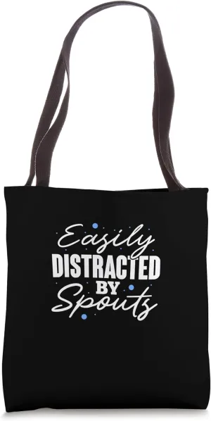 Easily Distracted By Spouts Cetacean Wahle Watcher Tote Bag