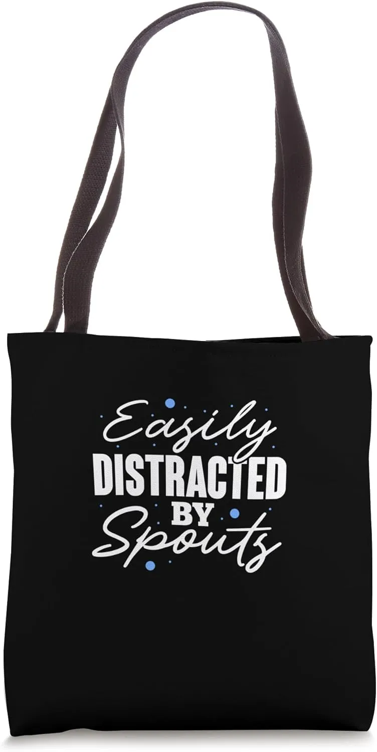 Easily Distracted By Spouts Cetacean Wahle Watcher Tote Bag