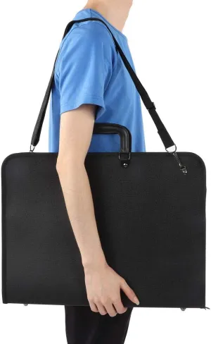 Ejoyous Art Portfolio Case, A3 Drawing Sketch Board Storage Poster Board Storage File Bag with Shoulder PVC Portable Painting Plate Bag for Painting Supplies Commercial Documents