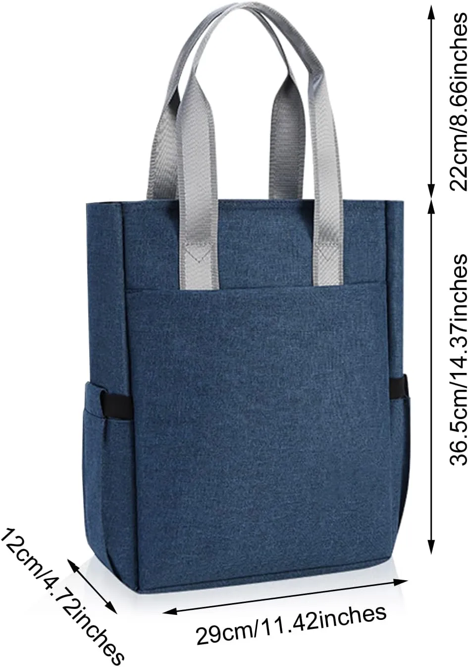 enyuwlcm Oxford Document Bag with Handle and Meeting Office School Organizer File Tote Bag for Carrying Paper Files Books 1 Pack Blue