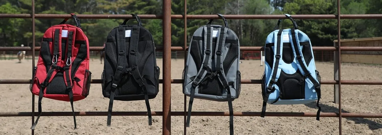 Equine Gear and Grooming Bag with Hay Bag Carriers (Black)