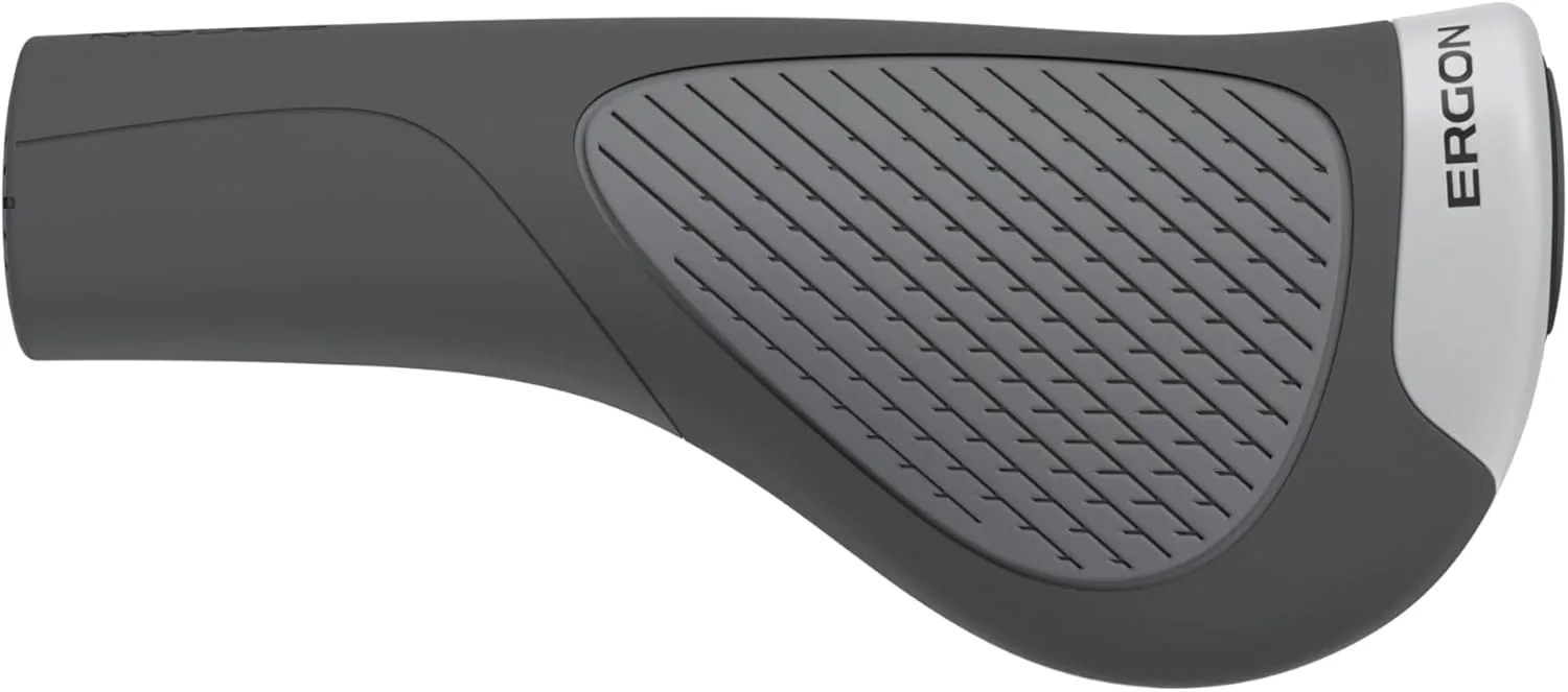Ergon GP1 Evo Ergonomic Wing Grips | Comfort Grip for Touring, E-Bikes & Commuting | Made in Germany with Dual Rubber Durometers & Forged Aluminum Clamps | Small, Large, Twist Shift