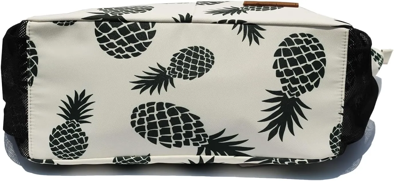 ESVAN Original Floral Tote Bag Large Shoulder Bag with Multi Pockets for Gym Travel Beach Daily Bags