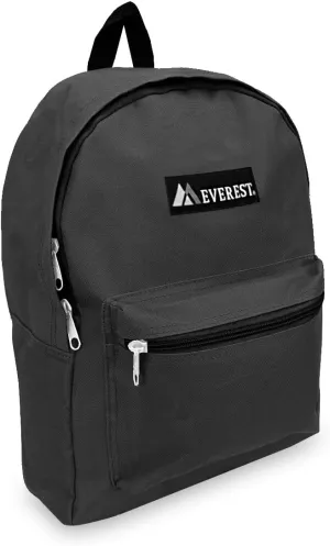 Everest Luggage Basic Backpack, Charcoal, Medium