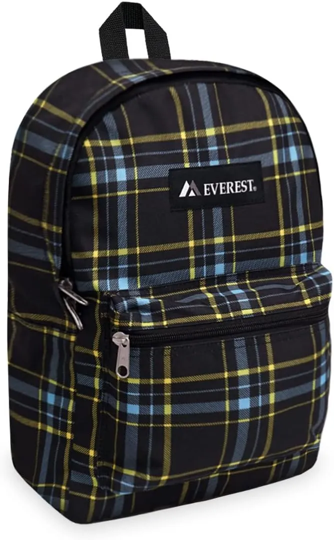 Everest Unisex-Adult's Basic Pattern Backpack, Black, One Size