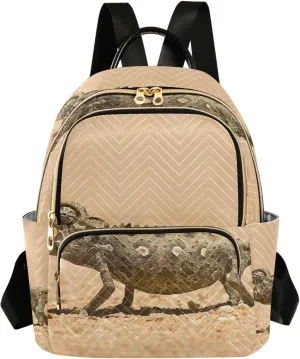 Exnundod Backpack Purse for Women Lizard Desert Predation, Mini Fashion Backpack Reptile Lightweight Casual Daypack Shoulder Bag Travel Backpack, S