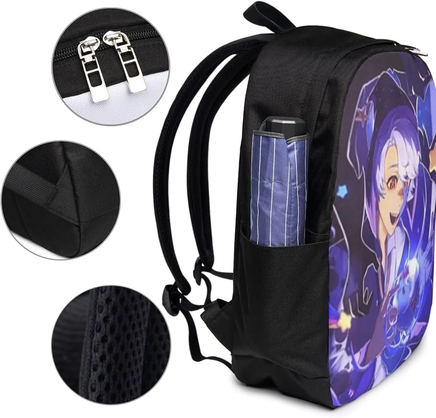 F-antasy Swamp Simple Large Capacity Backpack, The Whole Bag Is Stylish And Lightweight Black