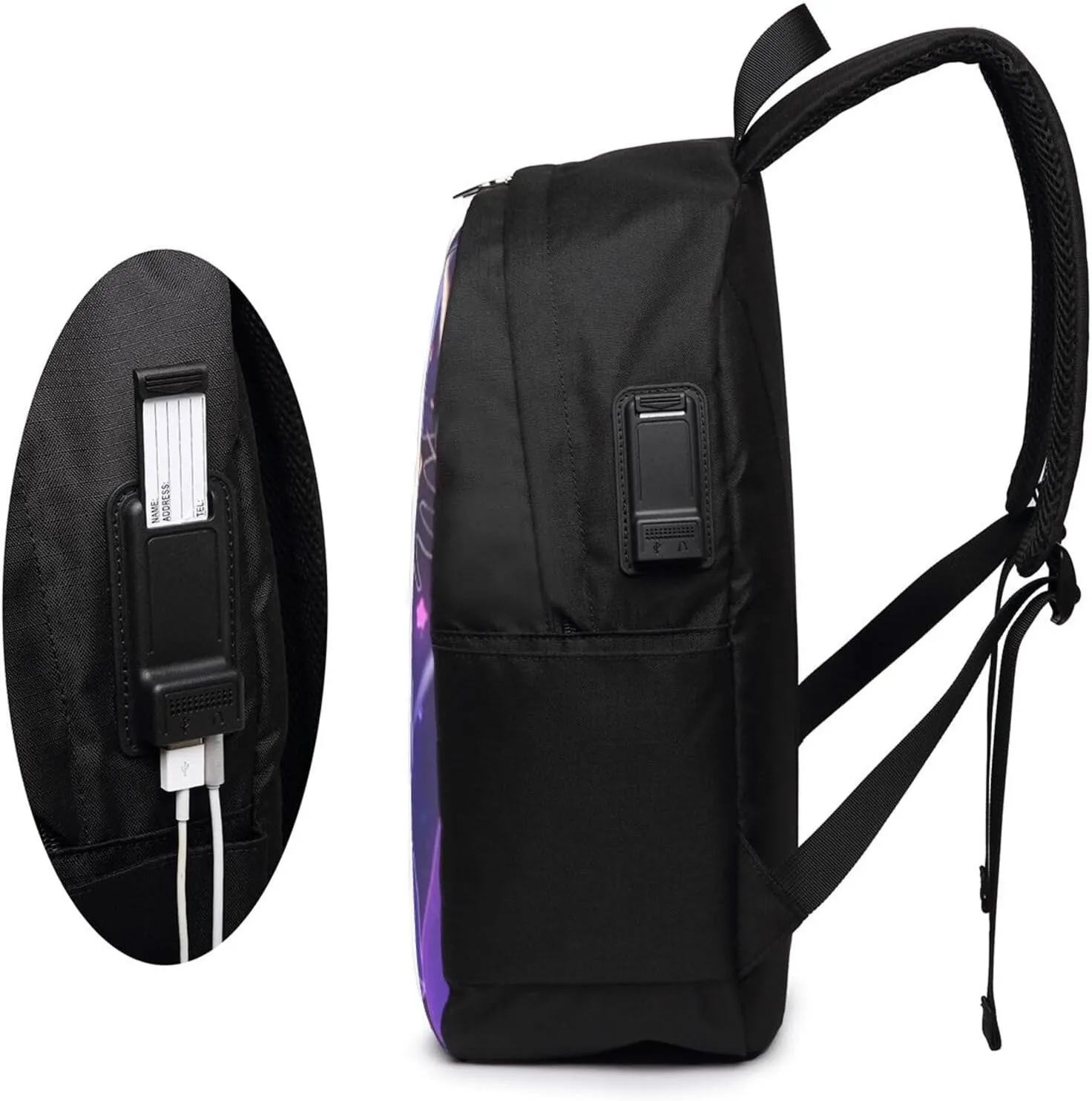 F-antasy Swamp Simple Large Capacity Backpack, The Whole Bag Is Stylish And Lightweight Black