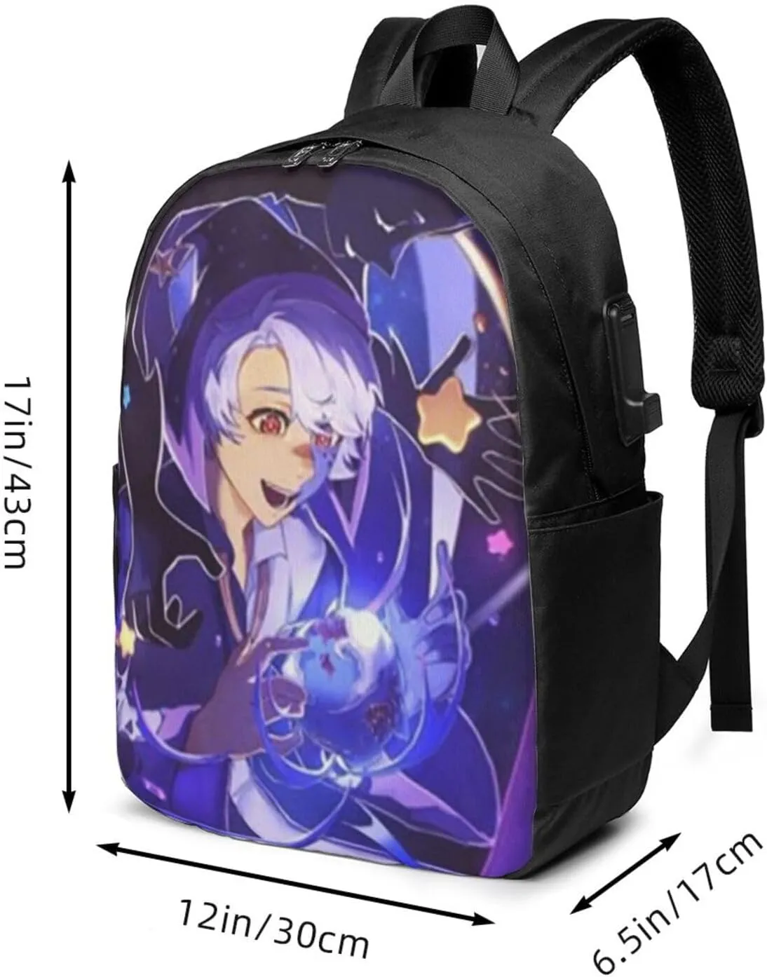 F-antasy Swamp Simple Large Capacity Backpack, The Whole Bag Is Stylish And Lightweight Black