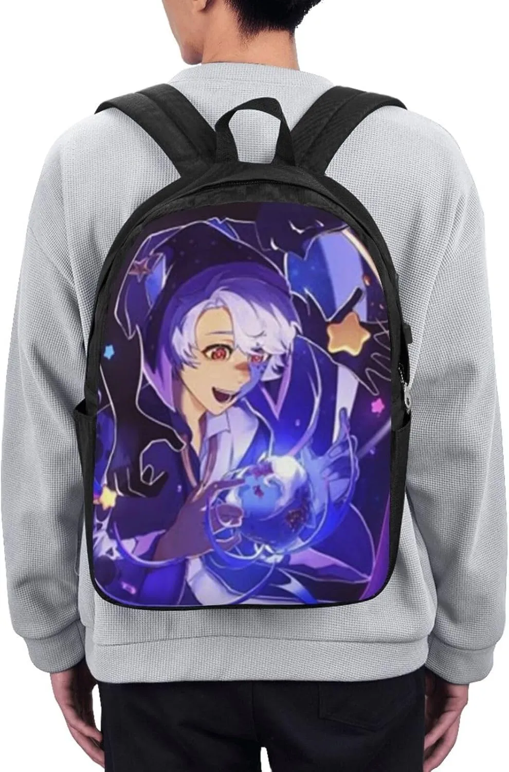 F-antasy Swamp Simple Large Capacity Backpack, The Whole Bag Is Stylish And Lightweight Black